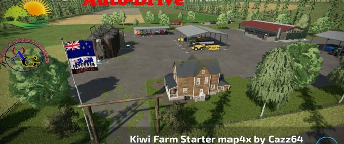 Courseplay Kurse Autodrive für Kiwi Farm Starter Karte 4x Landwirtschafts Simulator mod