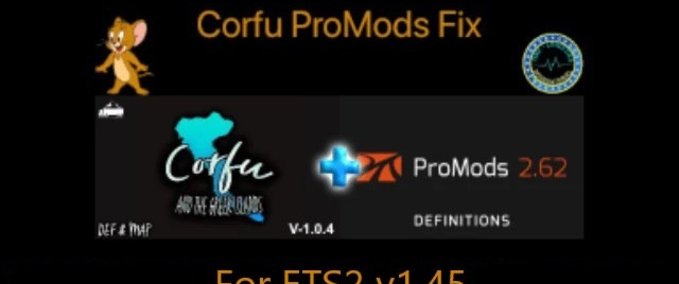 Mods Corfu - Promods Fix - 1.45  Eurotruck Simulator mod