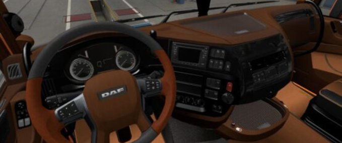 Trucks DAF XF Euro 6 Braun - Schwarzes Interieur [1.45] Eurotruck Simulator mod