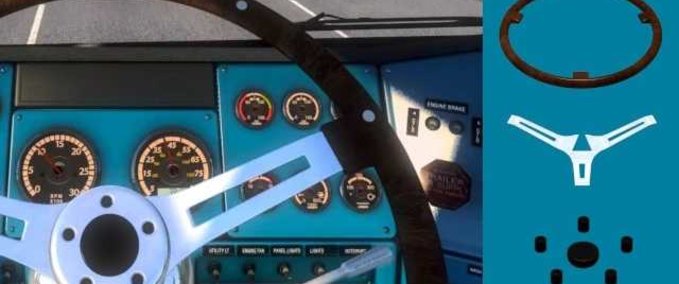 Mods Customize Your Steering Wheel - 1.45 American Truck Simulator mod