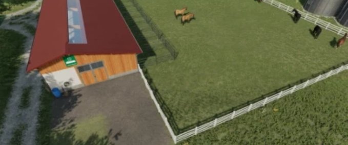 Platzierbare Objekte Pferdestall mit Paddocks Landwirtschafts Simulator mod