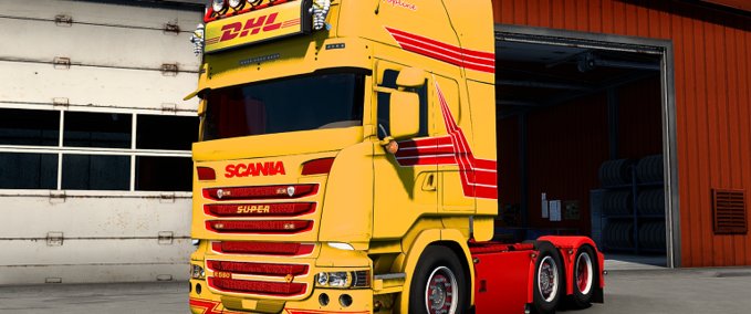 Scania Scania FreD DHL Skin Eurotruck Simulator mod