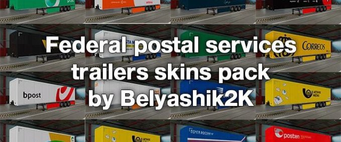 Trailer Federal Postal Services Trailers Skins  Eurotruck Simulator mod