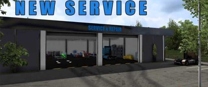 Mods New Service & Repair Stations - 1.45 Eurotruck Simulator mod