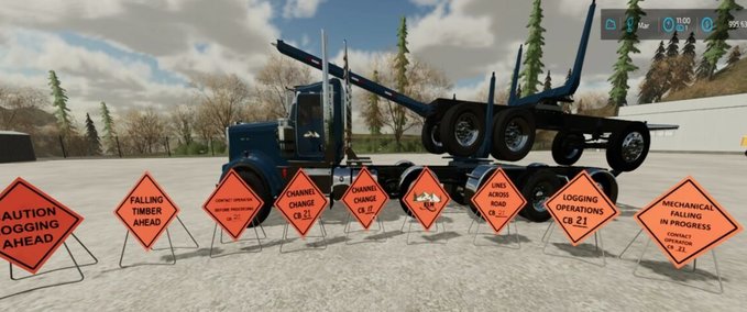 Platzierbare Objekte Logging Signs Pack Landwirtschafts Simulator mod