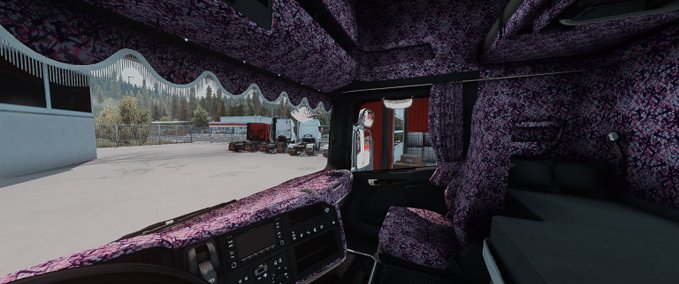 Sonstiges Scania FreD Lila Plush Parts Interior Eurotruck Simulator mod