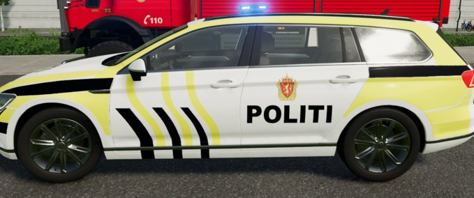 Feuerwehr Norway Politi Skin for Volkswagen Passat B8 2015 Landwirtschafts Simulator mod