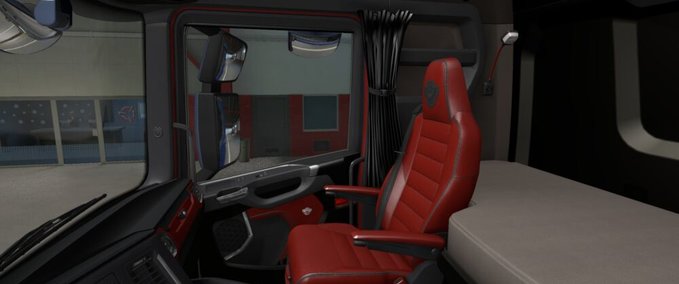 Trucks Scania 2016 Red - Black Interior - 1.46 Eurotruck Simulator mod