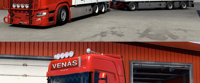 Scania Scania R Venås Transport Combo Skin Pack Eurotruck Simulator mod