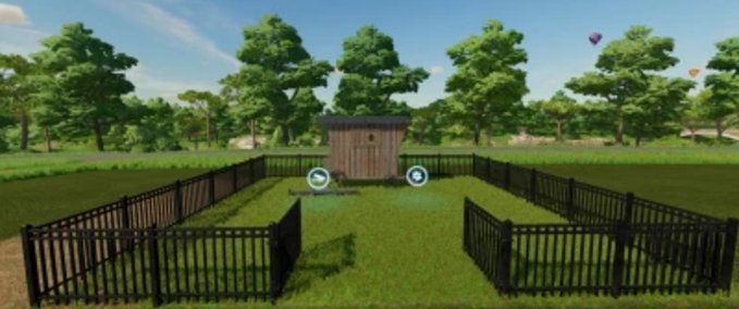 Platzierbare Objekte Kleiner Hühnerstall aus Holz mit Umzäunung Landwirtschafts Simulator mod