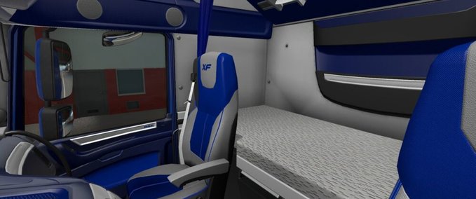 Trucks DAF Euro 6 Blue - Grey Interior - 1.46 Eurotruck Simulator mod