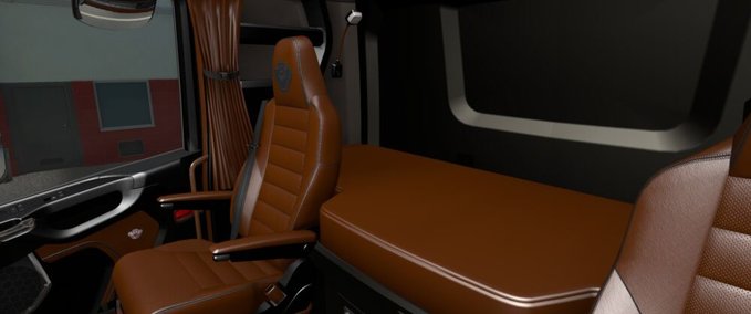 Trucks Scania 2016 Brown-Black Interior - 1.46 Eurotruck Simulator mod