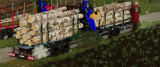 Forstwirtschaft Lizard Short Wood Trailer Pack Landwirtschafts Simulator mod