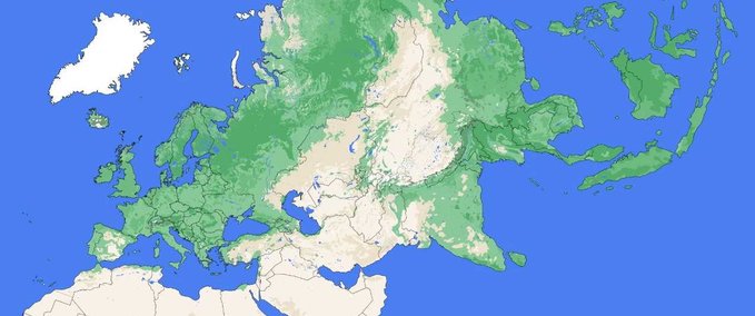 Mods Worlds Combined Background Map - 1.46  Eurotruck Simulator mod