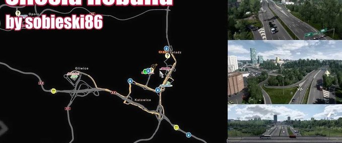 Mods Silesia Straßenverbindungen mit anderen Karten - 1.45 Eurotruck Simulator mod