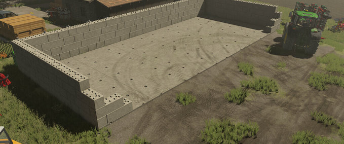 Platzierbare Objekte Betonsteinmauer Landwirtschafts Simulator mod
