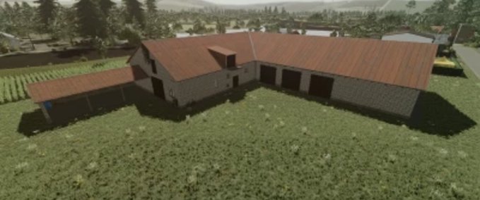 Placeable Objects Barn With Pigsty And Cowbarn Farming Simulator mod