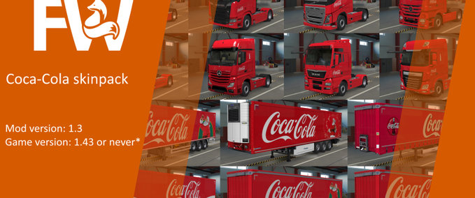 Trucks Coca-Cola Skinpack by Mr.Fox  Eurotruck Simulator mod