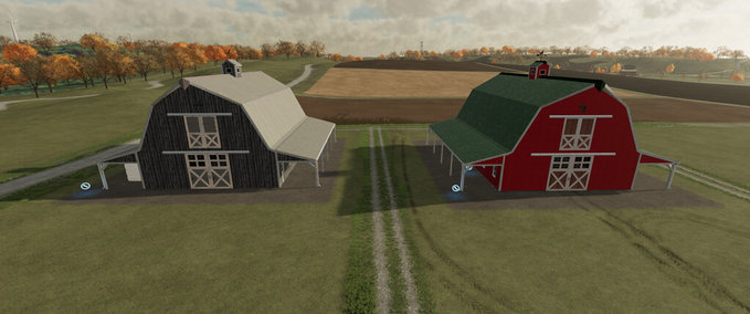 Platzierbare Objekte Amerikanische Scheune Mit Ballenlager Landwirtschafts Simulator mod