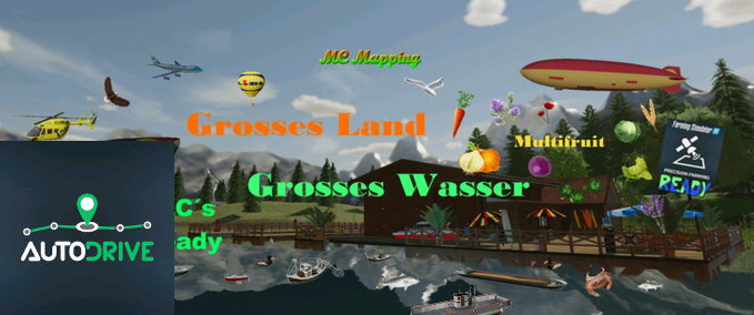 Courseplay Kurse LS22 Autodrive für Grosses Land Grosses Wasser Landwirtschafts Simulator mod