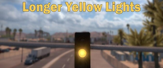 Mods Longer Yellow Traffic Light - 1.46 American Truck Simulator mod