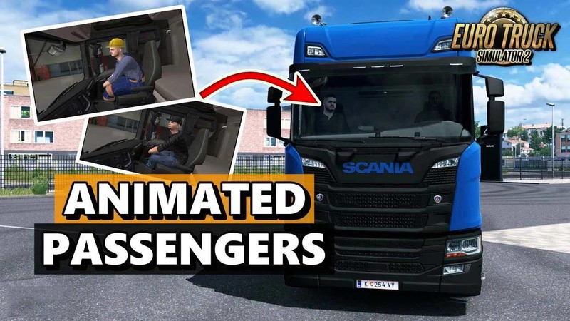 Ets2 Animated Passenger 146 V Update Auf 146 Trucks Mods Interieurs Sonstige Mod Für
