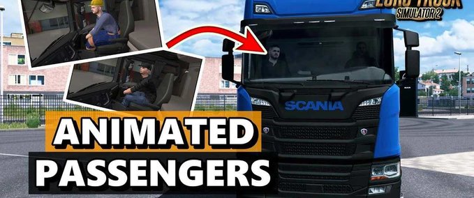 Trucks Animated Passenger - 1.46 Eurotruck Simulator mod