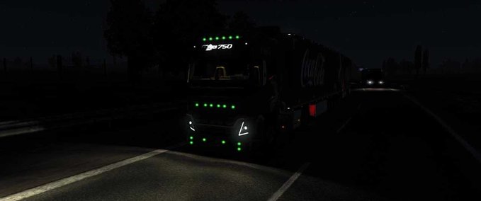 Trucks Interior & Exterior Lights  Eurotruck Simulator mod