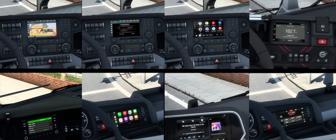 Trucks New Variants of Multimedia/GPS Screens for Trucks Eurotruck Simulator mod