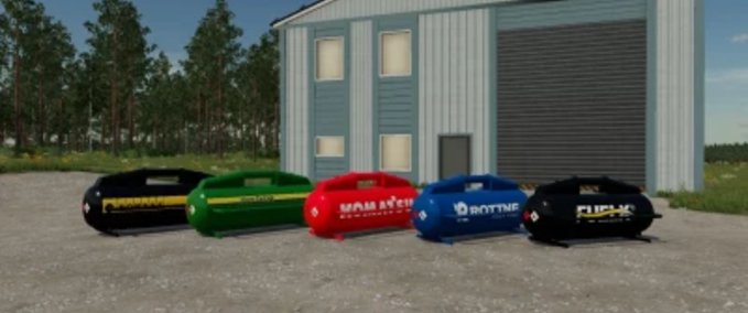 Platzierbare Objekte Kraftstofftank mit Logos Landwirtschafts Simulator mod