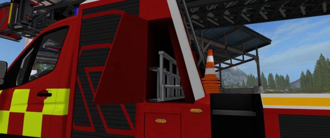 Mercedes Sprinter 2019 turntable ladder with basket Mod Image