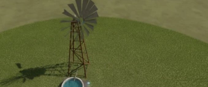 Platzierbare Objekte Windmühle mit Staudamm Landwirtschafts Simulator mod