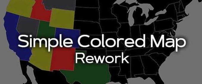 Mods Simple Colored Map - Rework - American Truck Simulator mod