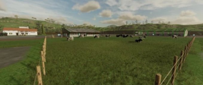 Platzierbare Objekte Kuhstall mit Weide Landwirtschafts Simulator mod