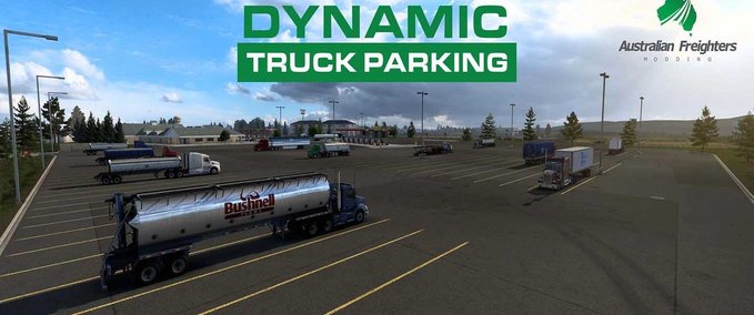 Trucks Dynamic Truck Parking  American Truck Simulator mod