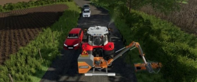 Mähwerke Ferri Orange Mäher mit hydraulischer Reichweite Landwirtschafts Simulator mod