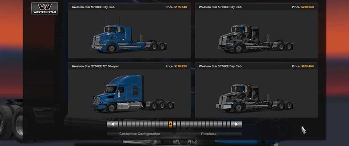 Trucks Westernstar 5700XE Daycab Long Chassis  American Truck Simulator mod