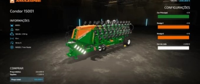 Saattechnik FS22 Amazone Kondor 15001 Landwirtschafts Simulator mod