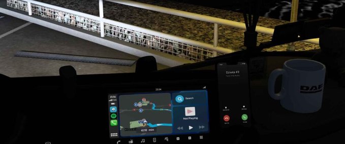 Trucks Interior Addons by Wolli iPhone 13 Texture - 1.46 Eurotruck Simulator mod