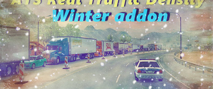 Mods [ATS] Real Traffic Density Winter American Truck Simulator mod