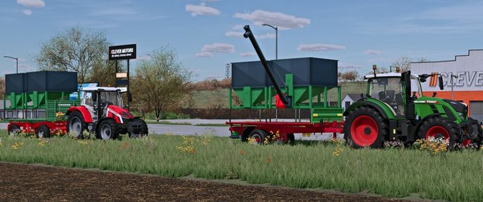 Überladewagen Schrägboden-Container Landwirtschafts Simulator mod