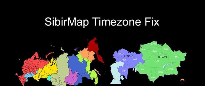Mods SibirMap Timezone Fix Eurotruck Simulator mod