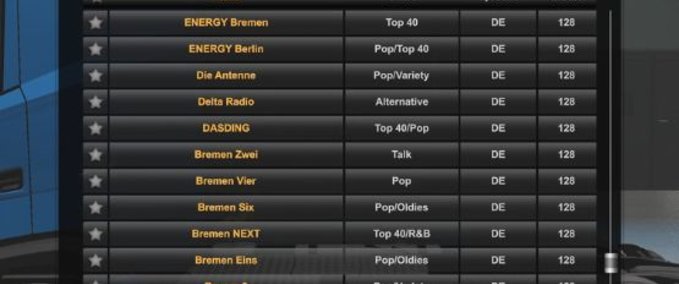 Mods German Radio Stations Eurotruck Simulator mod