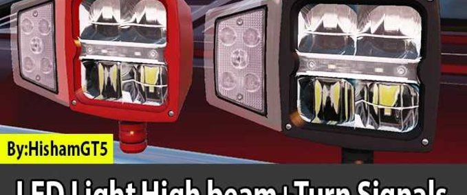 Trucks LED Light High Beam + Turn Signals - 1.46 Eurotruck Simulator mod