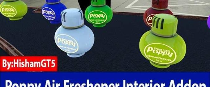 Trucks Poppy Air Freshener Interior Addon Pack Eurotruck Simulator mod
