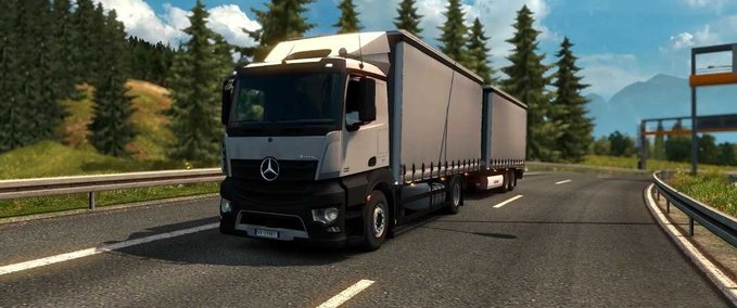 Trucks Mercedes Antos Tandem + Trailer - 1.46 Eurotruck Simulator mod