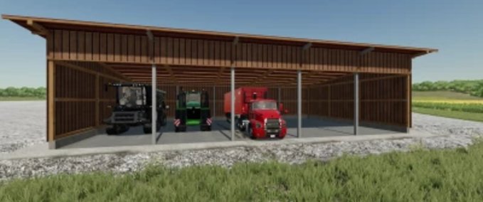 Platzierbare Objekte Holzschuppen 25x15m Landwirtschafts Simulator mod