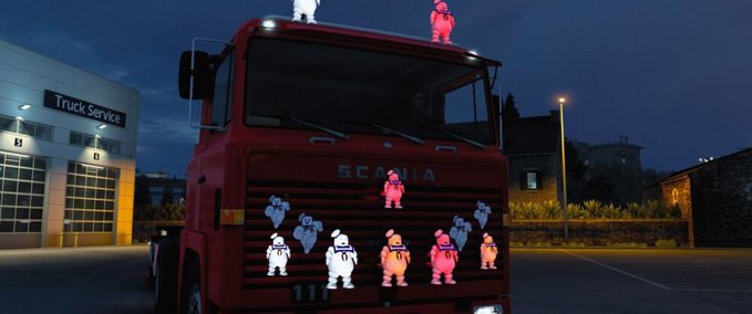 Trucks Accessory Addon Stay Puft Pack  Eurotruck Simulator mod