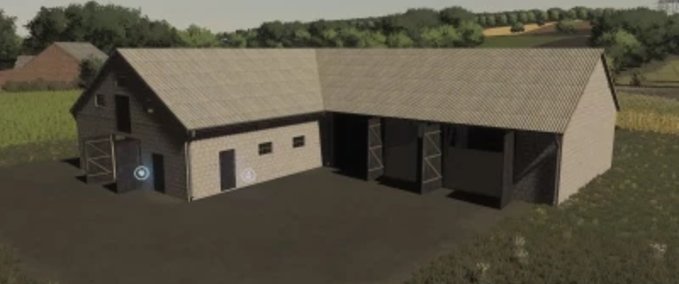 Platzierbare Objekte FS22 Kuhstall mit Verdeck Landwirtschafts Simulator mod