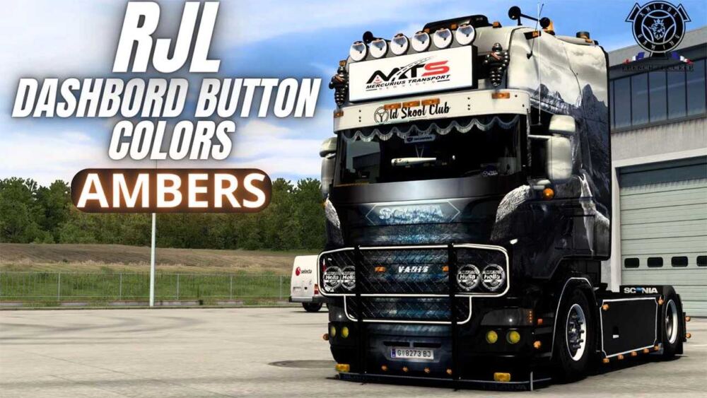Scania RJL Amber Dashboard Button